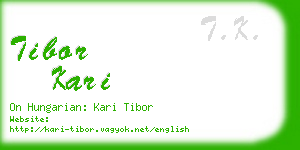 tibor kari business card